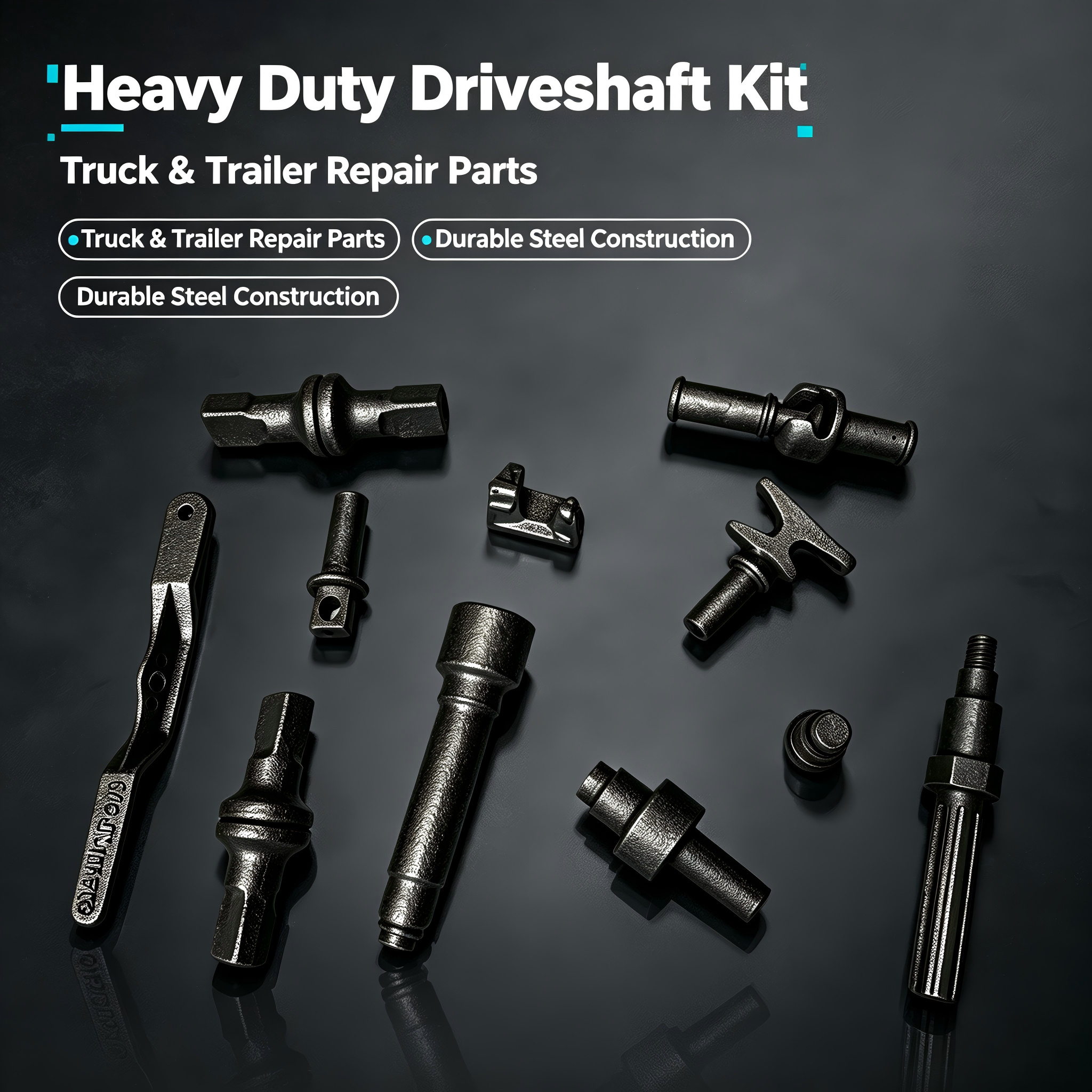 CNC Precision Machined Drive‑Shaft Cross Pin, High‑Toughness Shaft Pin for Heavy‑Duty Commercial Truck Drivetrain Parts