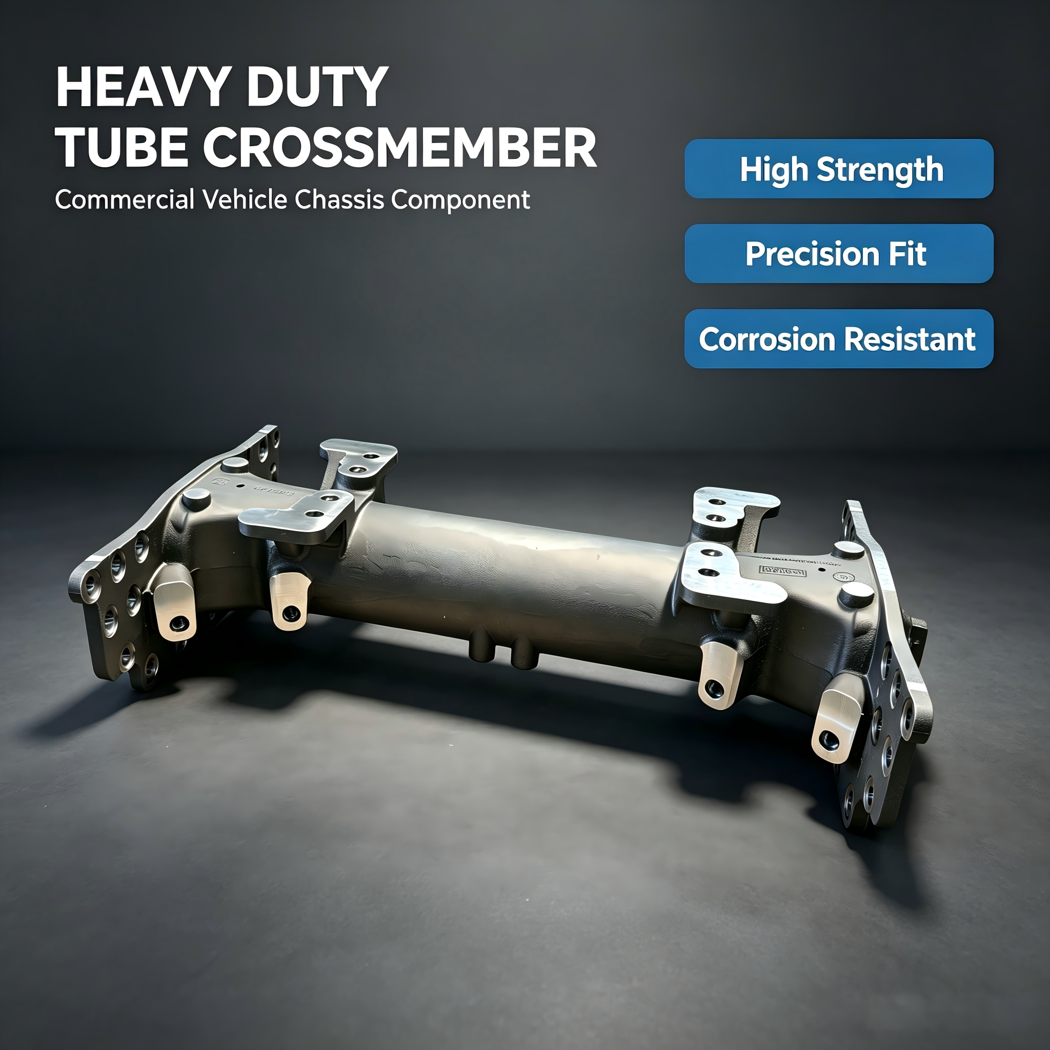 High-Strength Alloy Steel Tubular Crossbeam, Anti-Corrosion Tube Cross Member for Heavy-Duty Truck, Semi-Trailer & Coach Chassis Suspension Parts — IVOLTECK