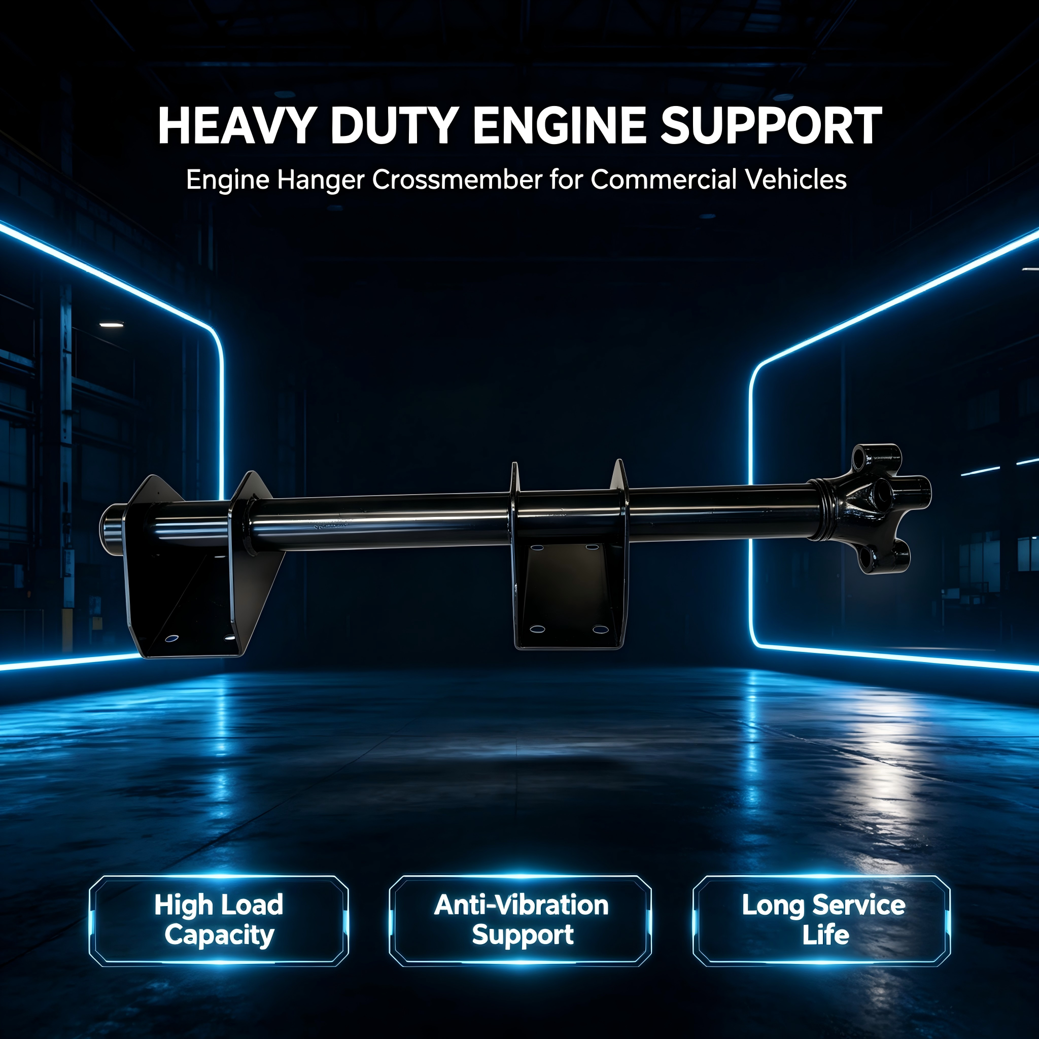 Truck Engine Support Crossbeam Heavy Duty Engine Mount Bracket