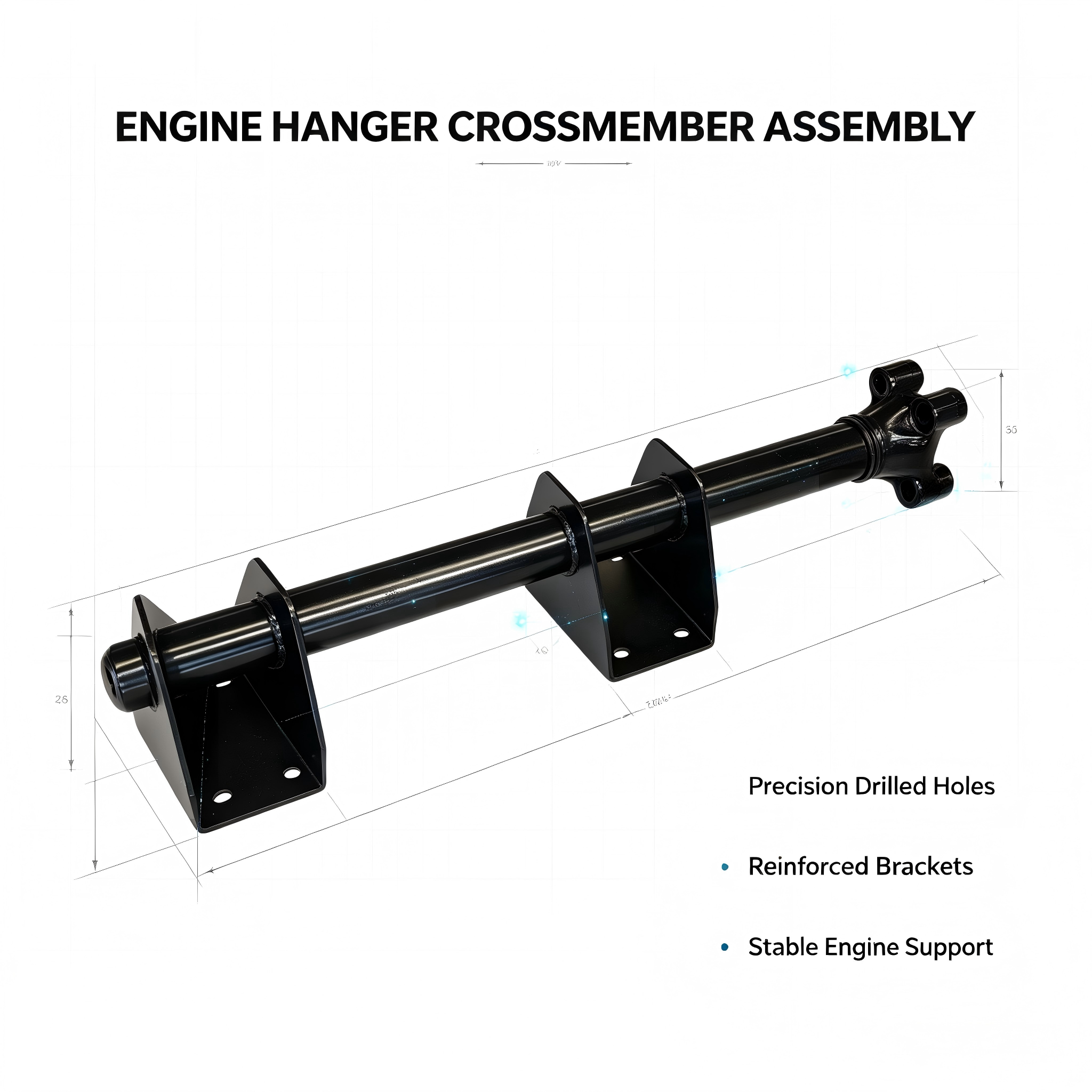 Truck Engine Support Crossbeam Heavy Duty Engine Mount Bracket