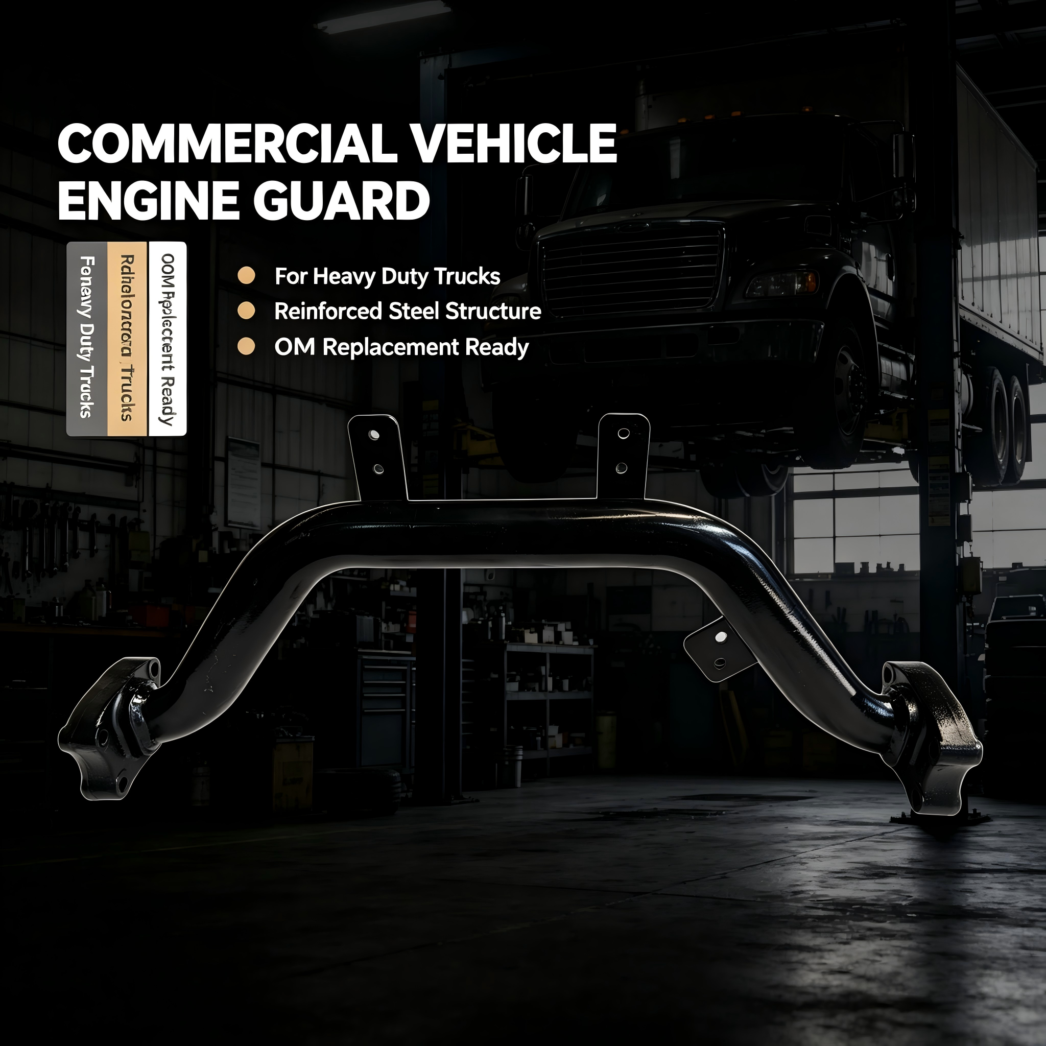 Reinforced Heavy Duty Truck Engine Protection Anti-Collision Guard Bar