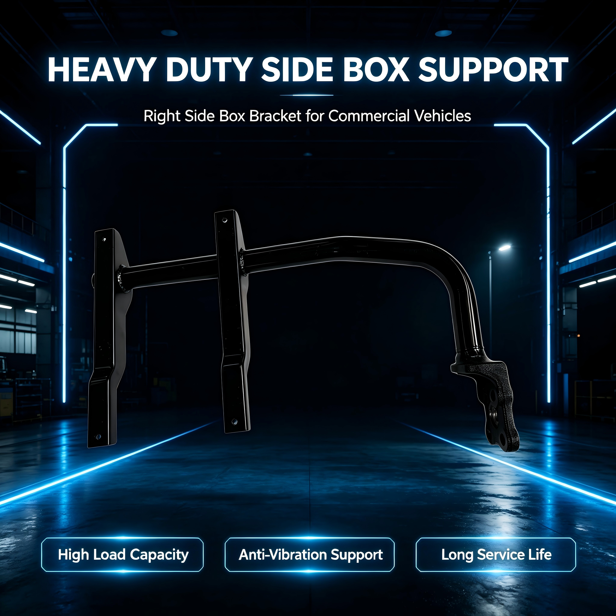 Heavy Duty Right Side Tool Box Bracket Anti Rust For Commercial Trucks — IVOLTECK