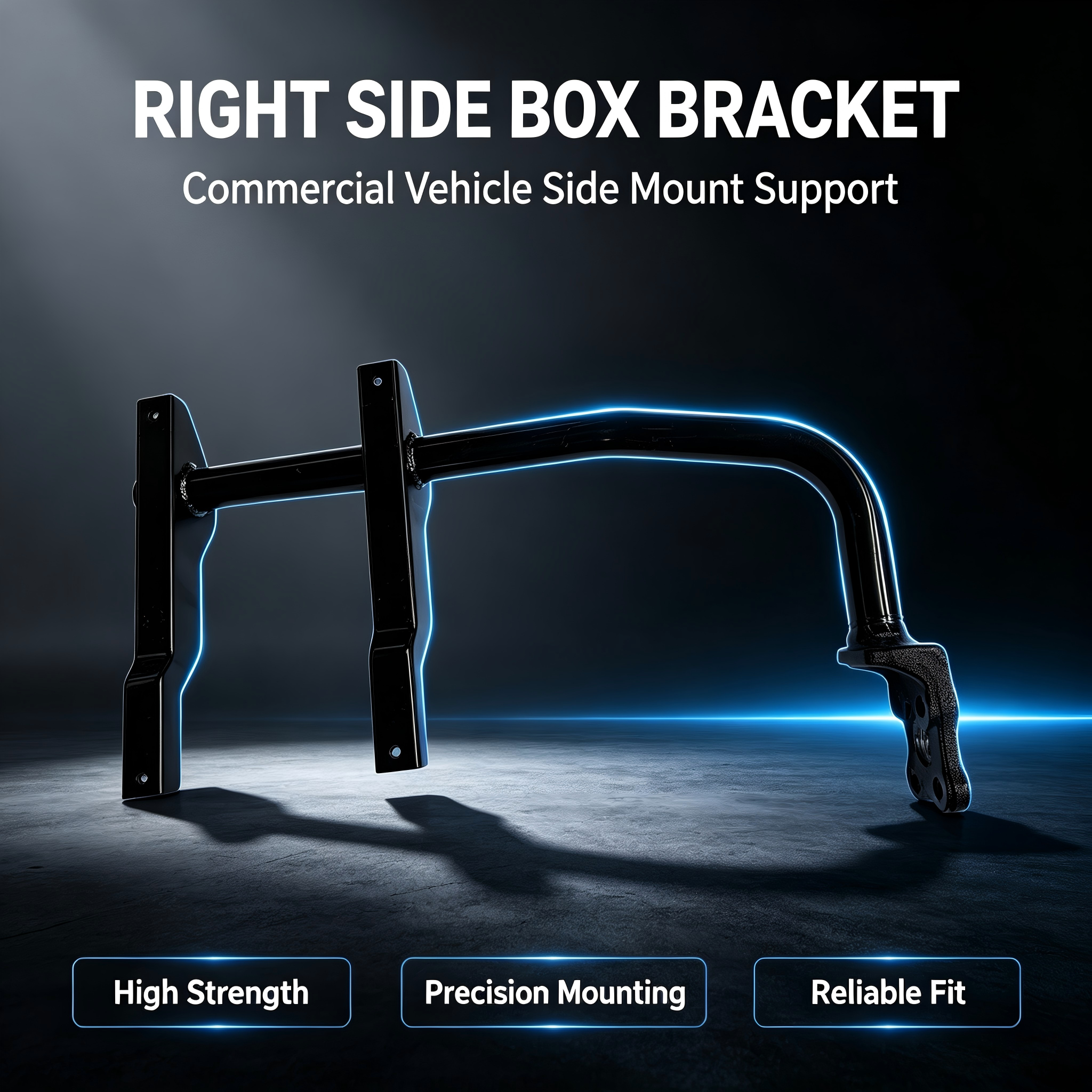 Heavy Duty Right Side Tool Box Bracket Anti Rust For Commercial Trucks — IVOLTECK
