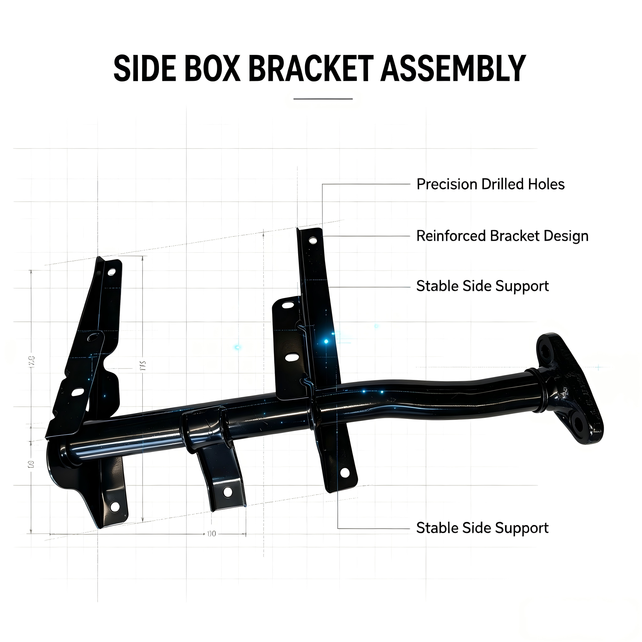 Anti-Corrosion Left Side Toolbox Mount Bracket For Dump Truck Bus — IVOLTECK