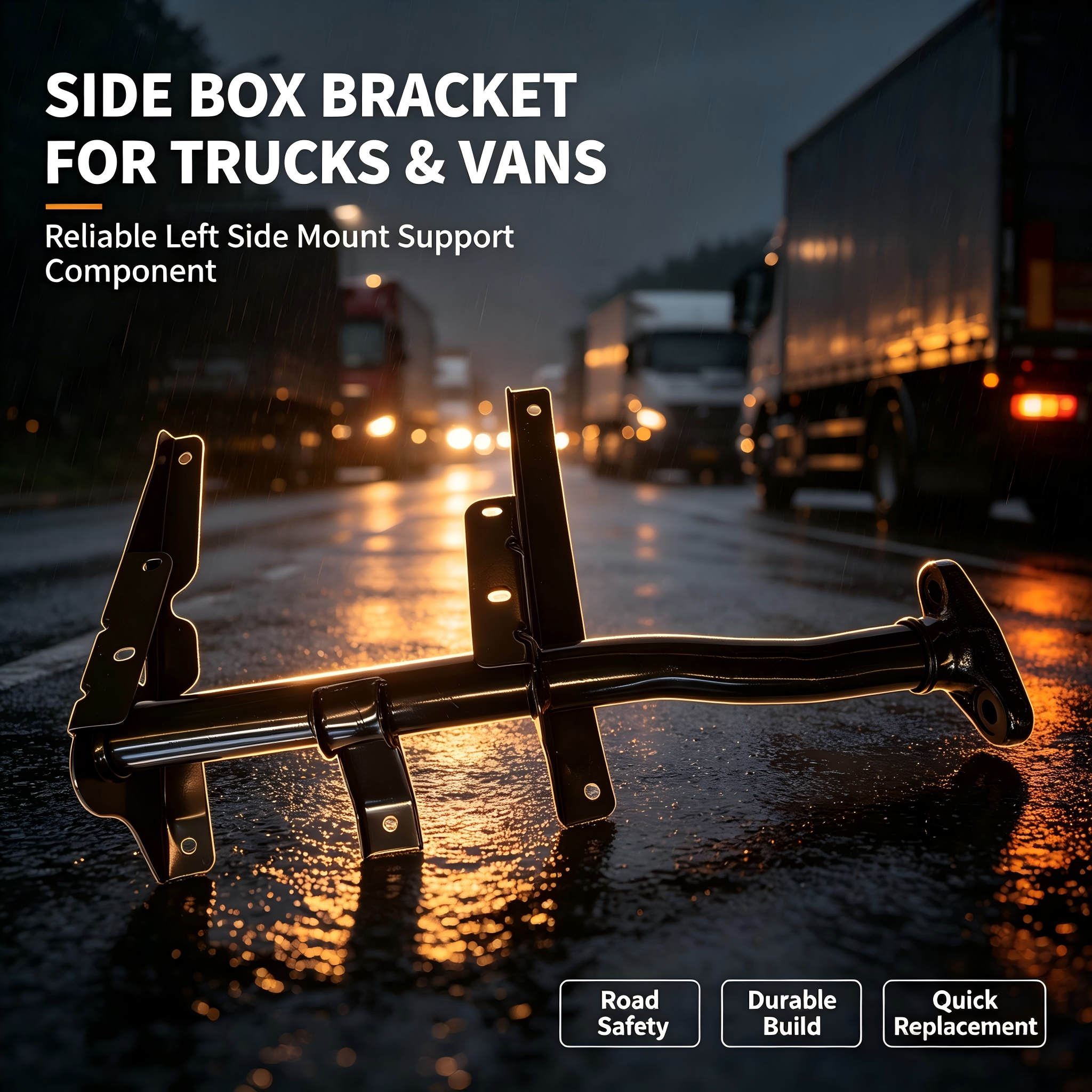 Anti-Corrosion Left Side Toolbox Mount Bracket For Dump Truck Bus — IVOLTECK