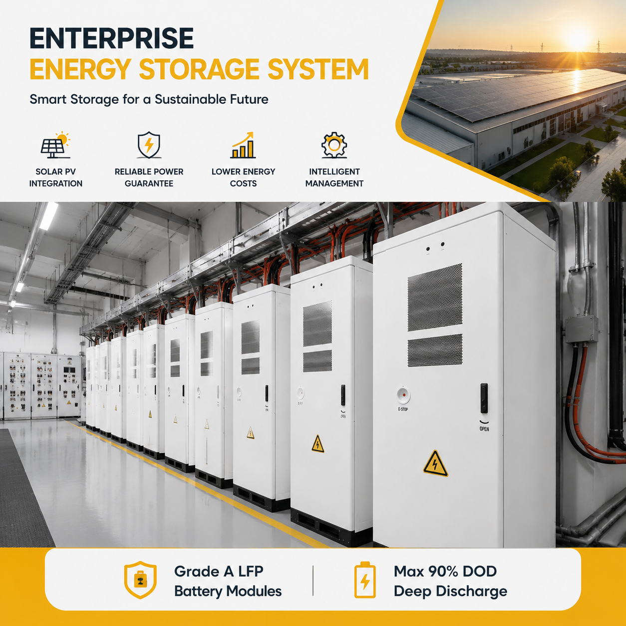 112kWh All-in-one Commercial Battery Energy Storage System, Full International Certifications & Fluoroketone Fire Protection
