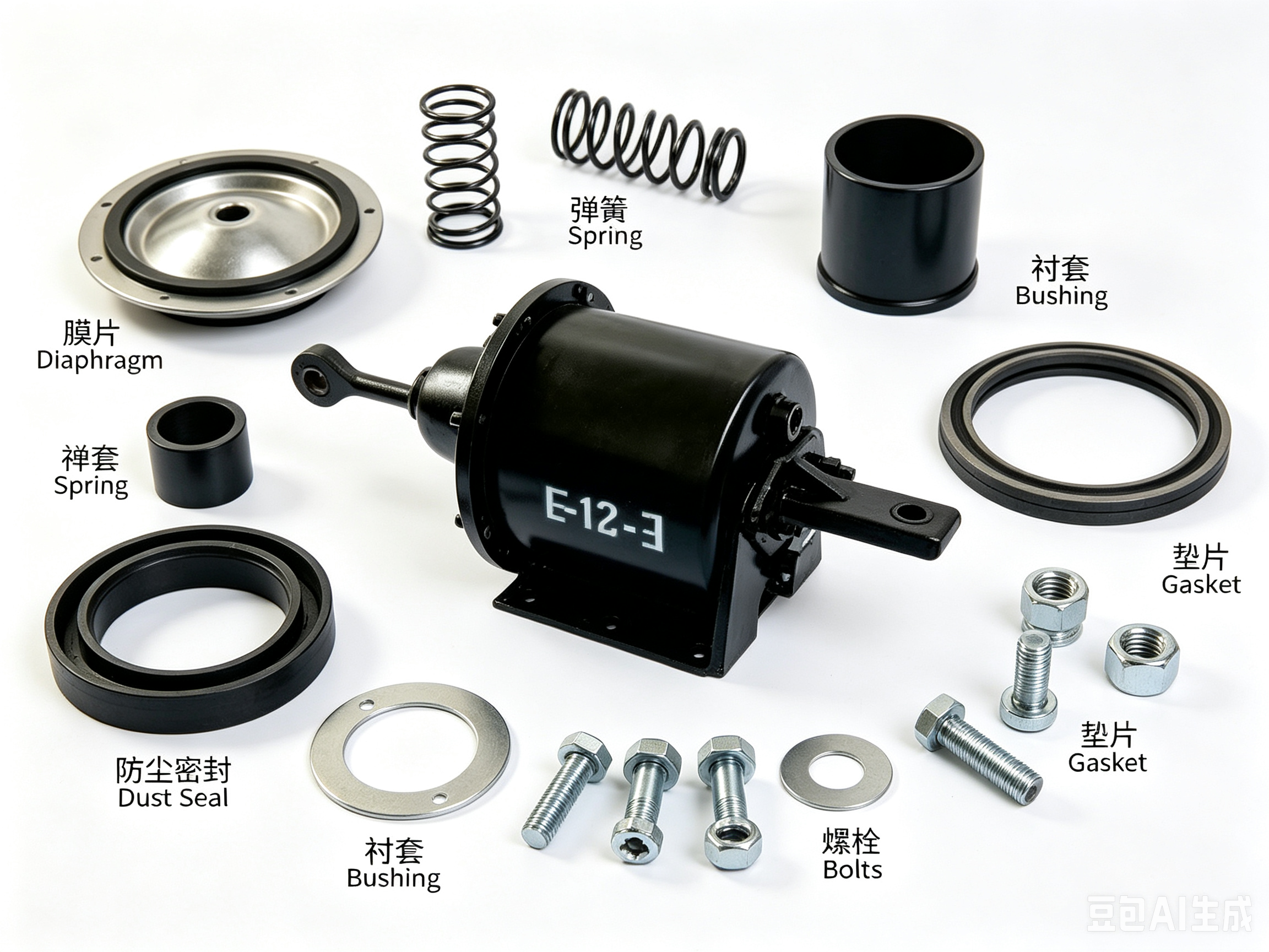 Corrosion Resistant E12-1 Brake Cylinder for Standard Gauge Freight Train